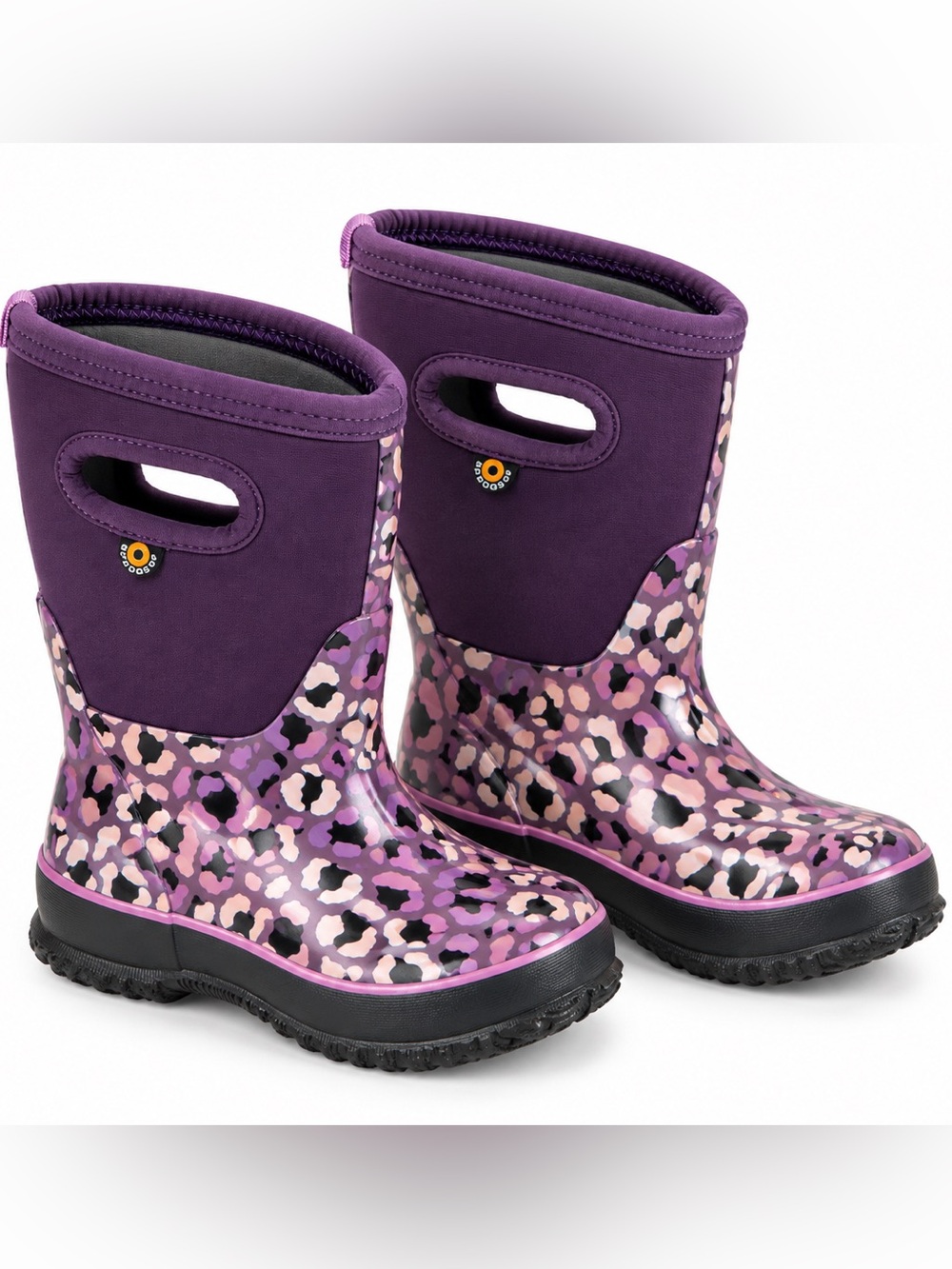 BOGS Girls Classic Leopard Waterproof Boots Size 1